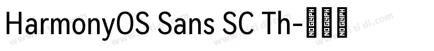 HarmonyOS Sans SC Th字体转换
